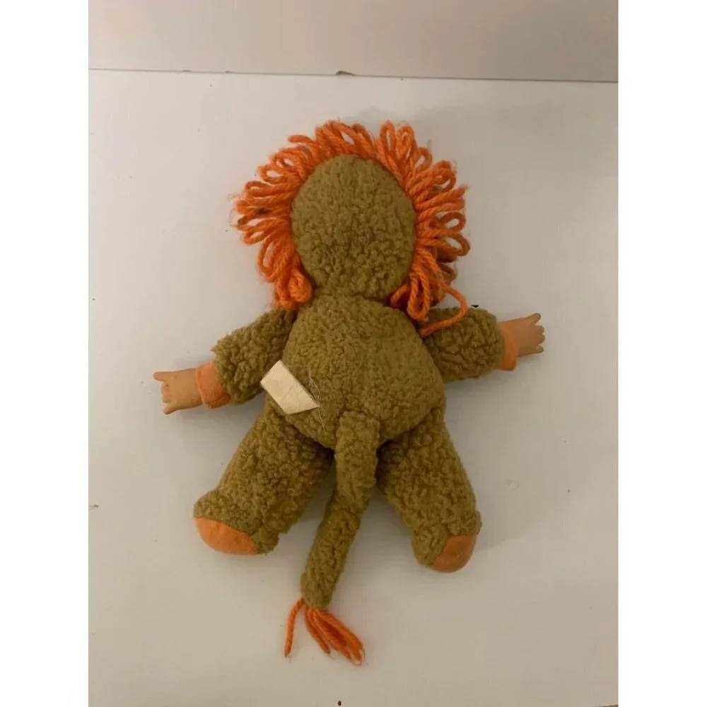 Vintage Lion Stuffed Plush Doll in Lion costume HK City Toys FTY LTD